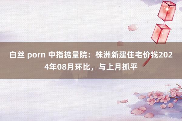 白丝 porn 中指掂量院：株洲新建住宅价钱2024年08月环比，与上月抓平