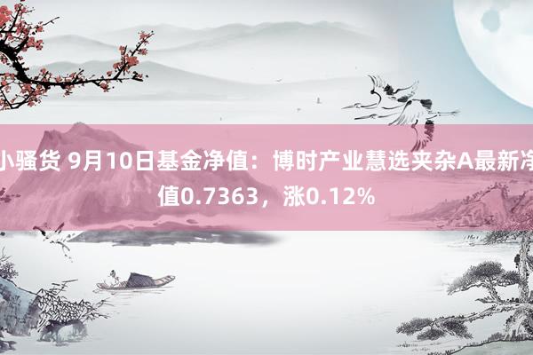 小骚货 9月10日基金净值：博时产业慧选夹杂A最新净值0.7363，涨0.12%