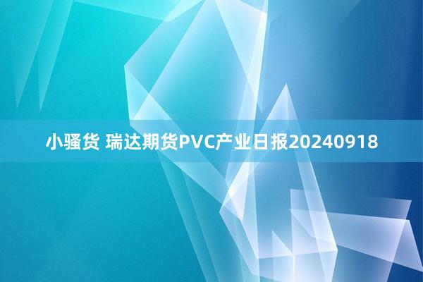 小骚货 瑞达期货PVC产业日报20240918