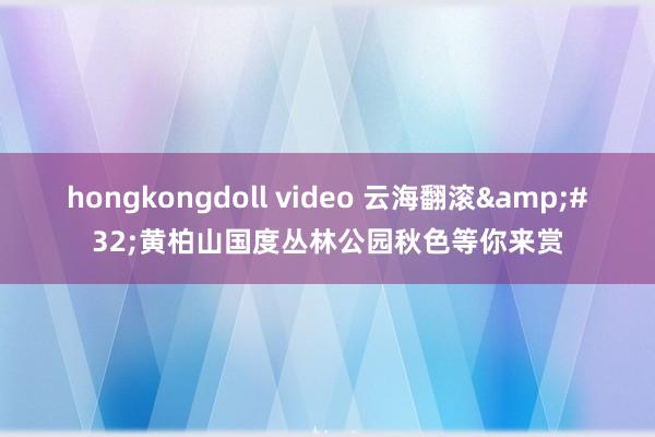 hongkongdoll video 云海翻滚&#32;黄柏山国度丛林公园秋色等你来赏