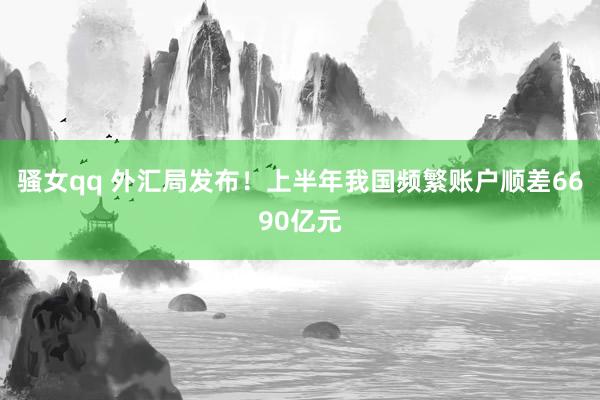 骚女qq 外汇局发布！上半年我国频繁账户顺差6690亿元