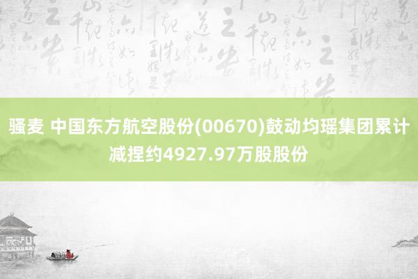 骚麦 中国东方航空股份(00670)鼓动均瑶集团累计减捏约4927.97万股股份