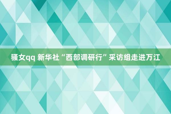 骚女qq 新华社“西部调研行”采访组走进万江