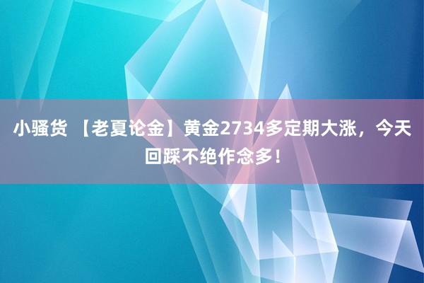 小骚货 【老夏论金】黄金2734多定期大涨，今天回踩不绝作念多！