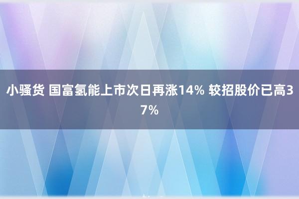 小骚货 国富氢能上市次日再涨14% 较招股价已高37%