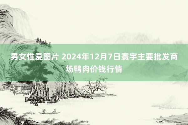 男女性爱图片 2024年12月7日寰宇主要批发商场鸭肉价钱行情