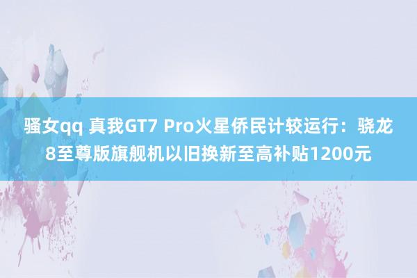 骚女qq 真我GT7 Pro火星侨民计较运行：骁龙8至尊版旗舰机以旧换新至高补贴1200元