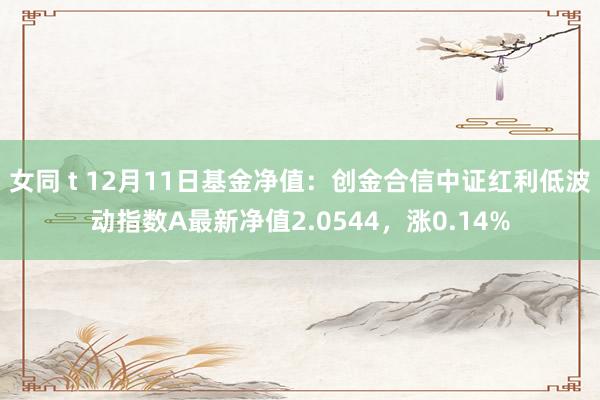 女同 t 12月11日基金净值：创金合信中证红利低波动指数A最新净值2.0544，涨0.14%