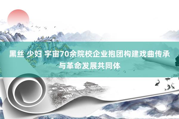 黑丝 少妇 宇宙70余院校企业抱团构建戏曲传承与革命发展共同体