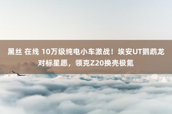 黑丝 在线 10万级纯电小车激战！埃安UT鹦鹉龙对标星愿，领克Z20换壳极氪