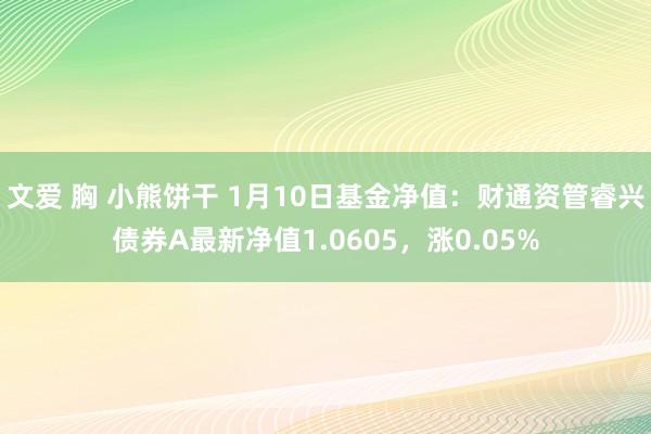 文爱 胸 小熊饼干 1月10日基金净值：财通资管睿兴债券A最新净值1.0605，涨0.05%