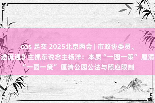 cos 足交 2025北京两会 | 市政协委员、北京播送电视台《沿途流通》主抓东说念主杨洋：本质“一园一策” 厘清公园公法与照应限制