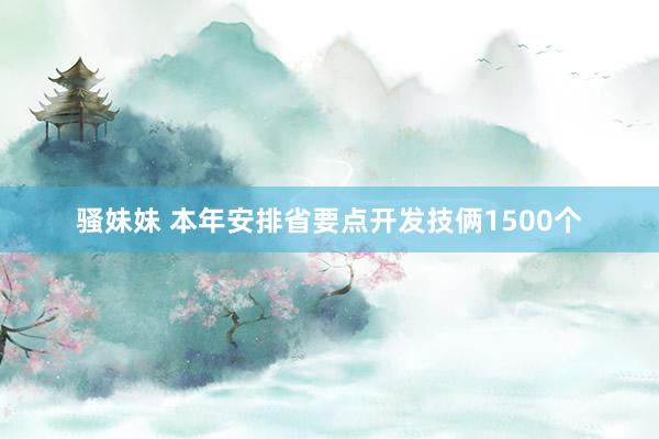 骚妹妹 本年安排省要点开发技俩1500个